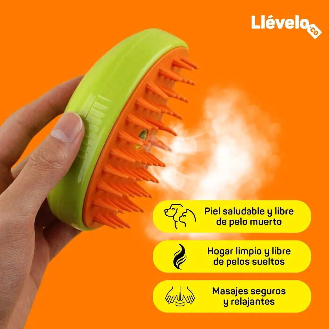 SpaPets® Cepillo de Vapor para Pelaje Brillante