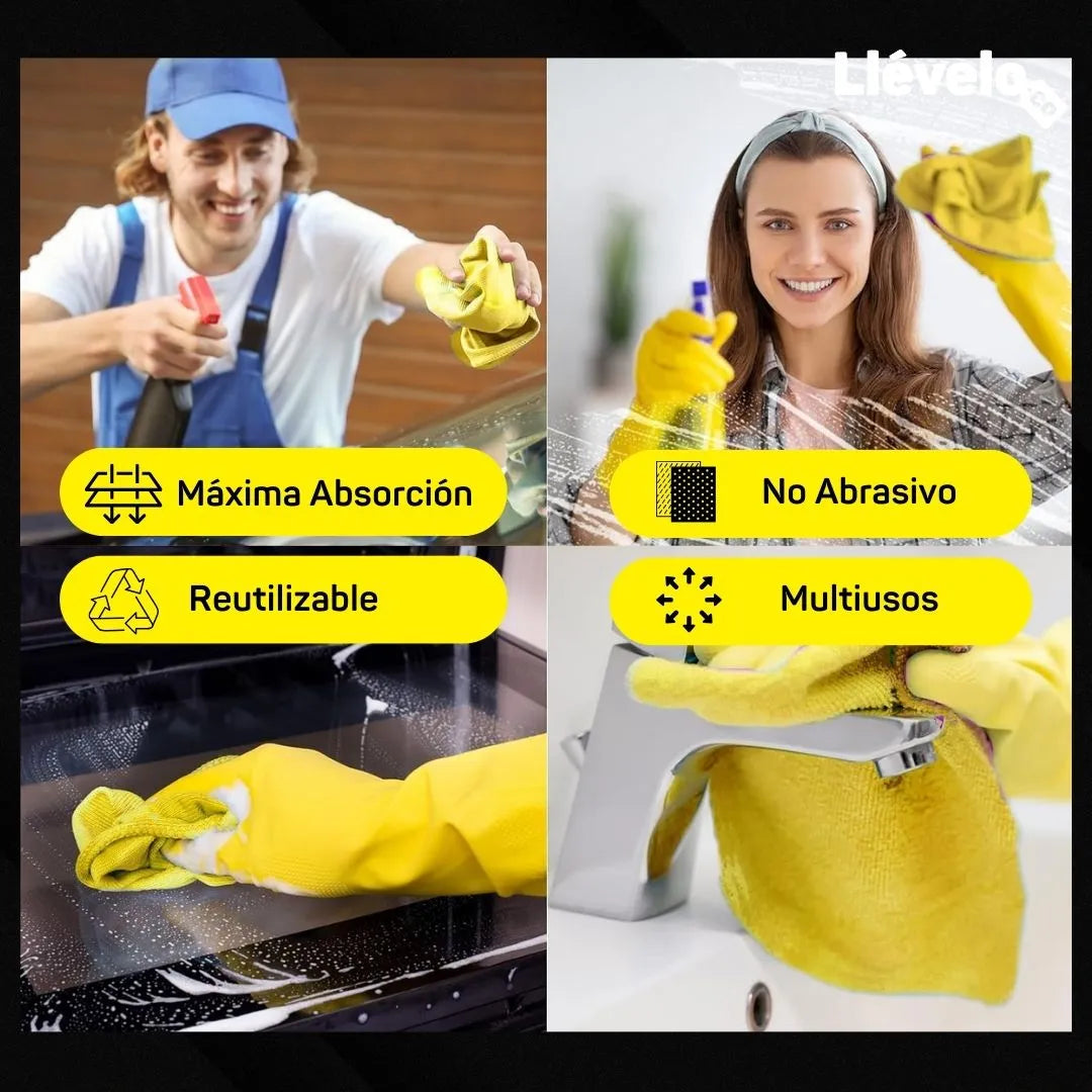 EcoRoll® Rollo de Microfibra Ultra Absorbente Reutilizable