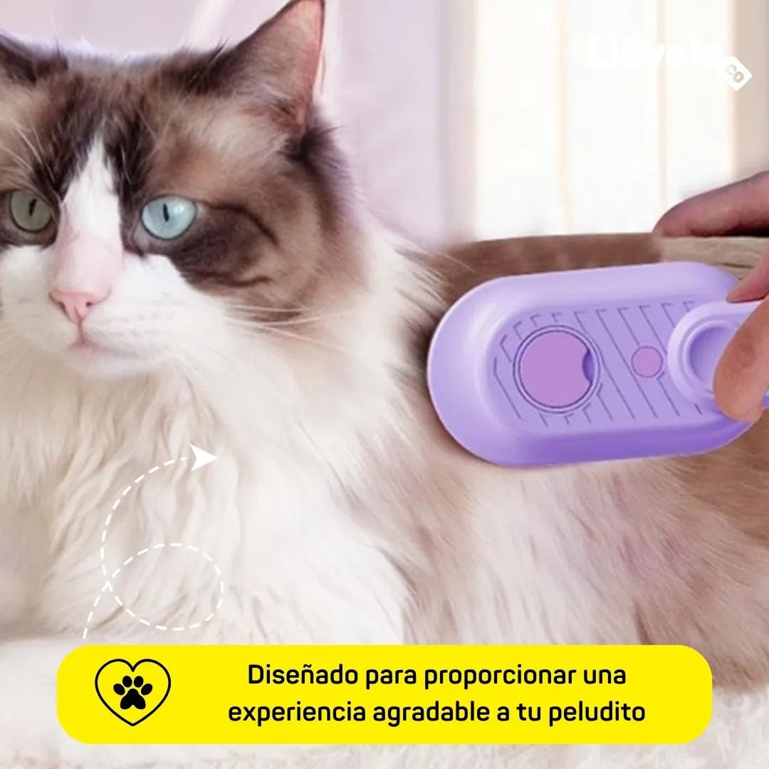 FurSpa® 3 en 1 Cepillo de Vapor para Mascotas