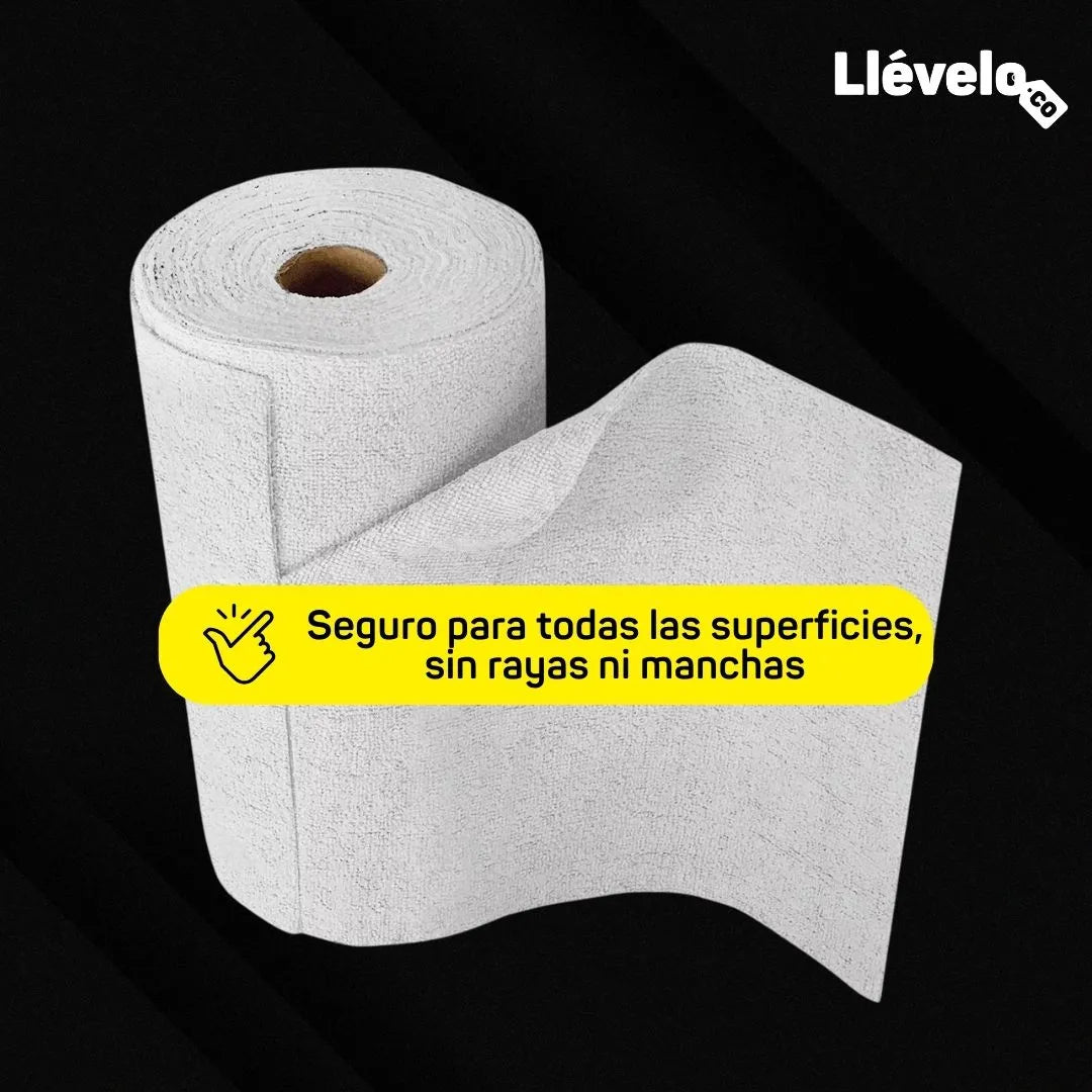 EcoRoll® Rollo de Microfibra Ultra Absorbente Reutilizable