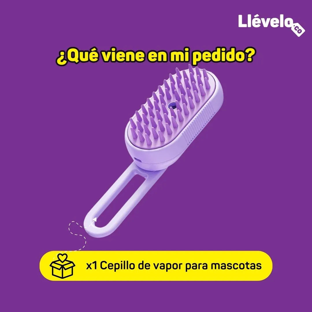 FurSpa® 3 en 1 Cepillo de Vapor para Mascotas