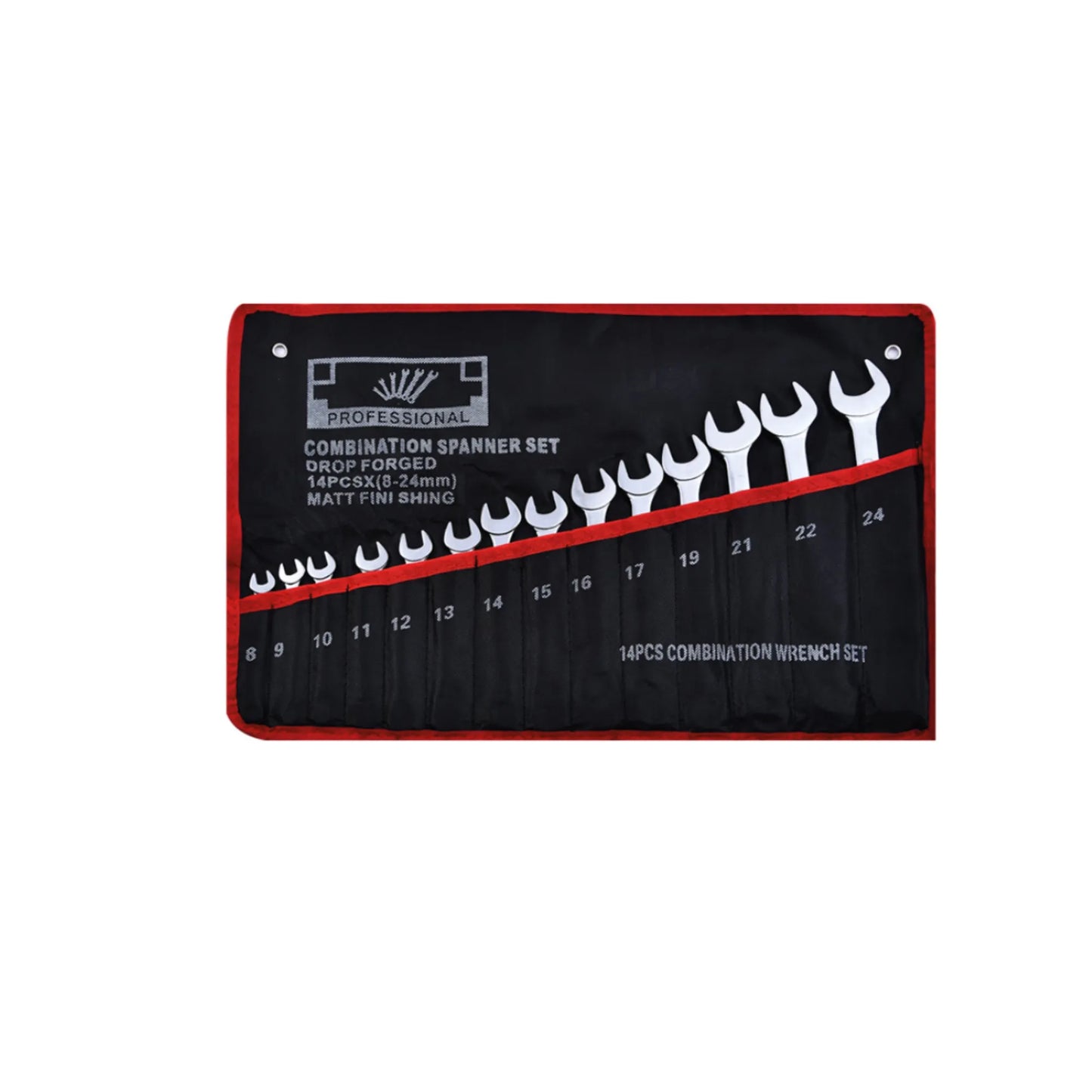 Juego de Llaves Mixtas de 8 a 24 mm (14 Piezas) en Acero