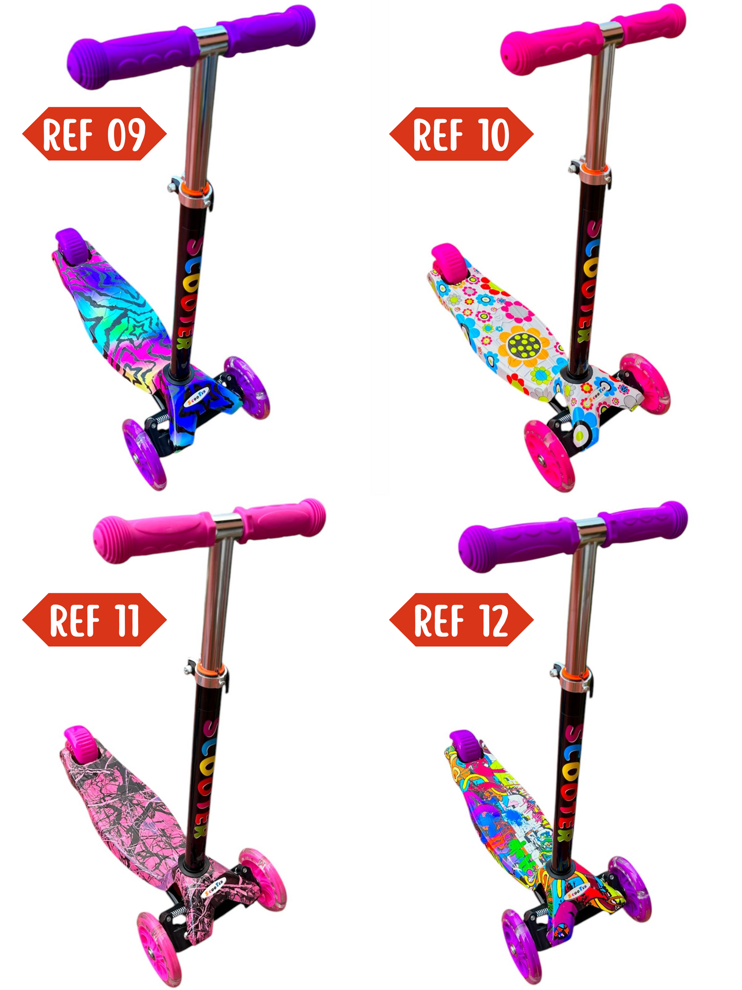 Scooter Ruedas Led