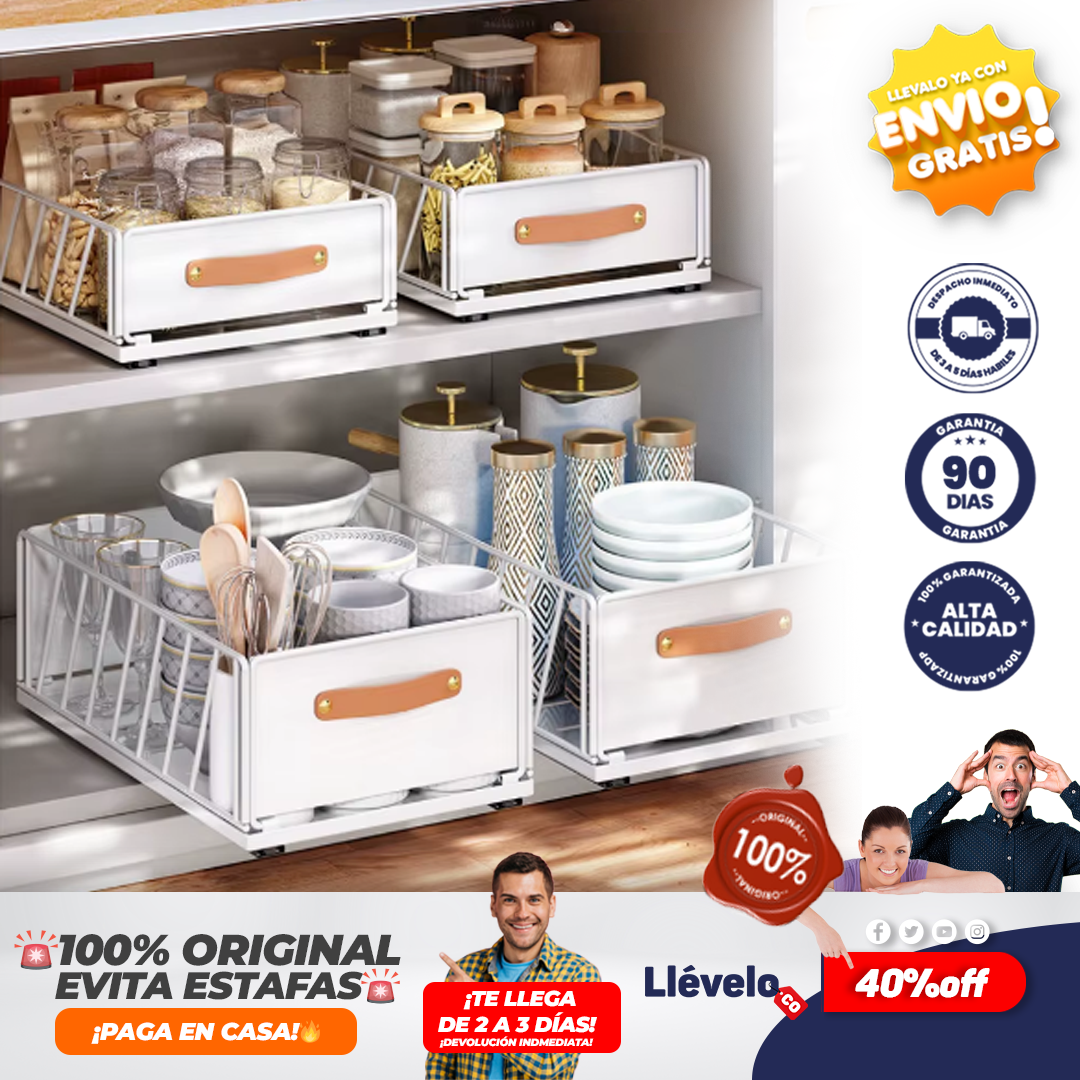 SlidePro® Cajón de cocina plegable,
