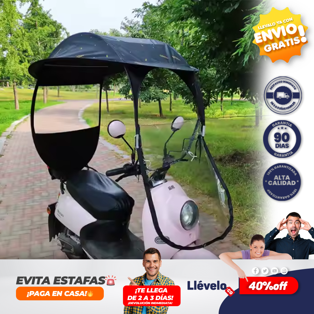 MotoSombrilla® Cubierta completa para bici y moto