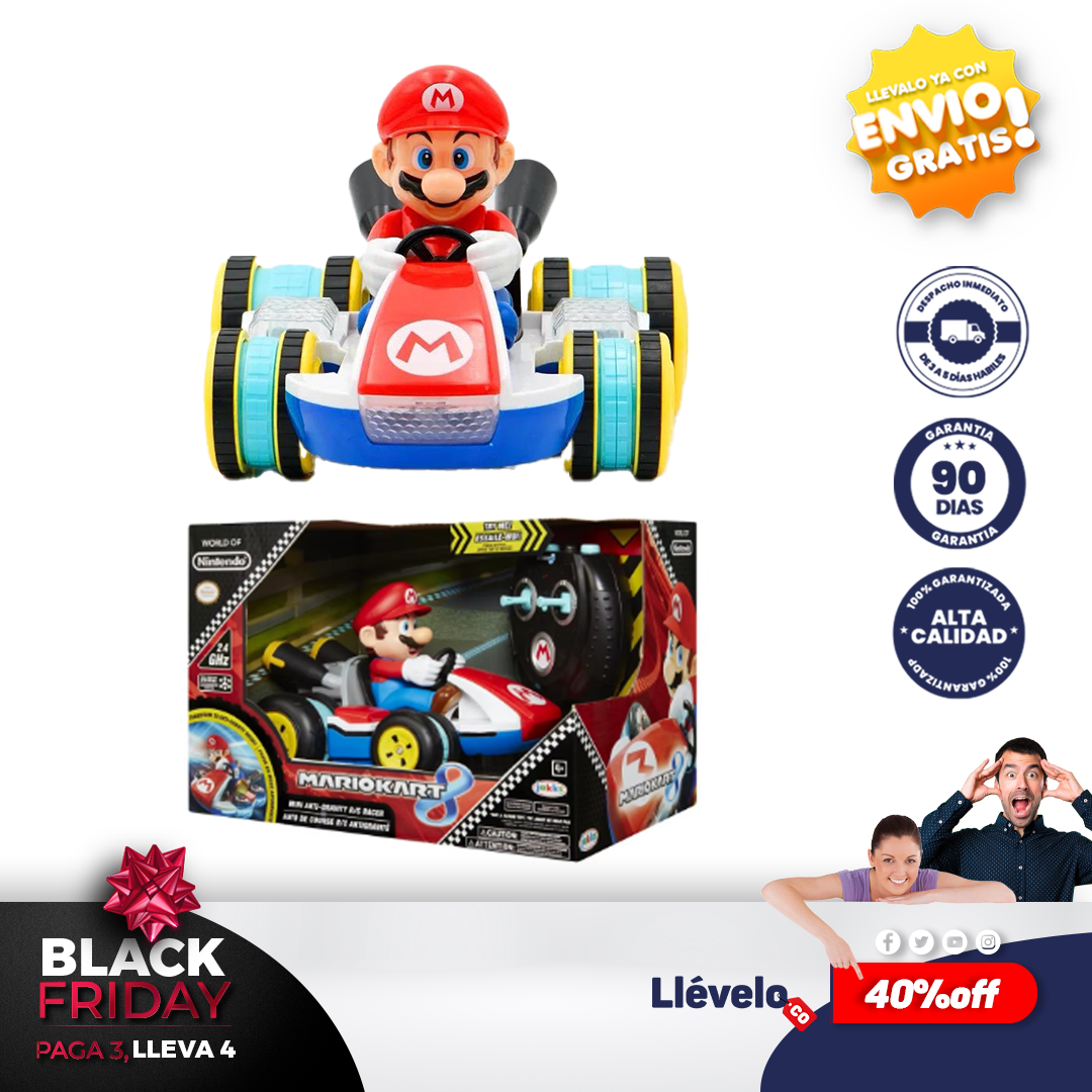 Mario kart® Super Mario Bros juguetes coche remoto