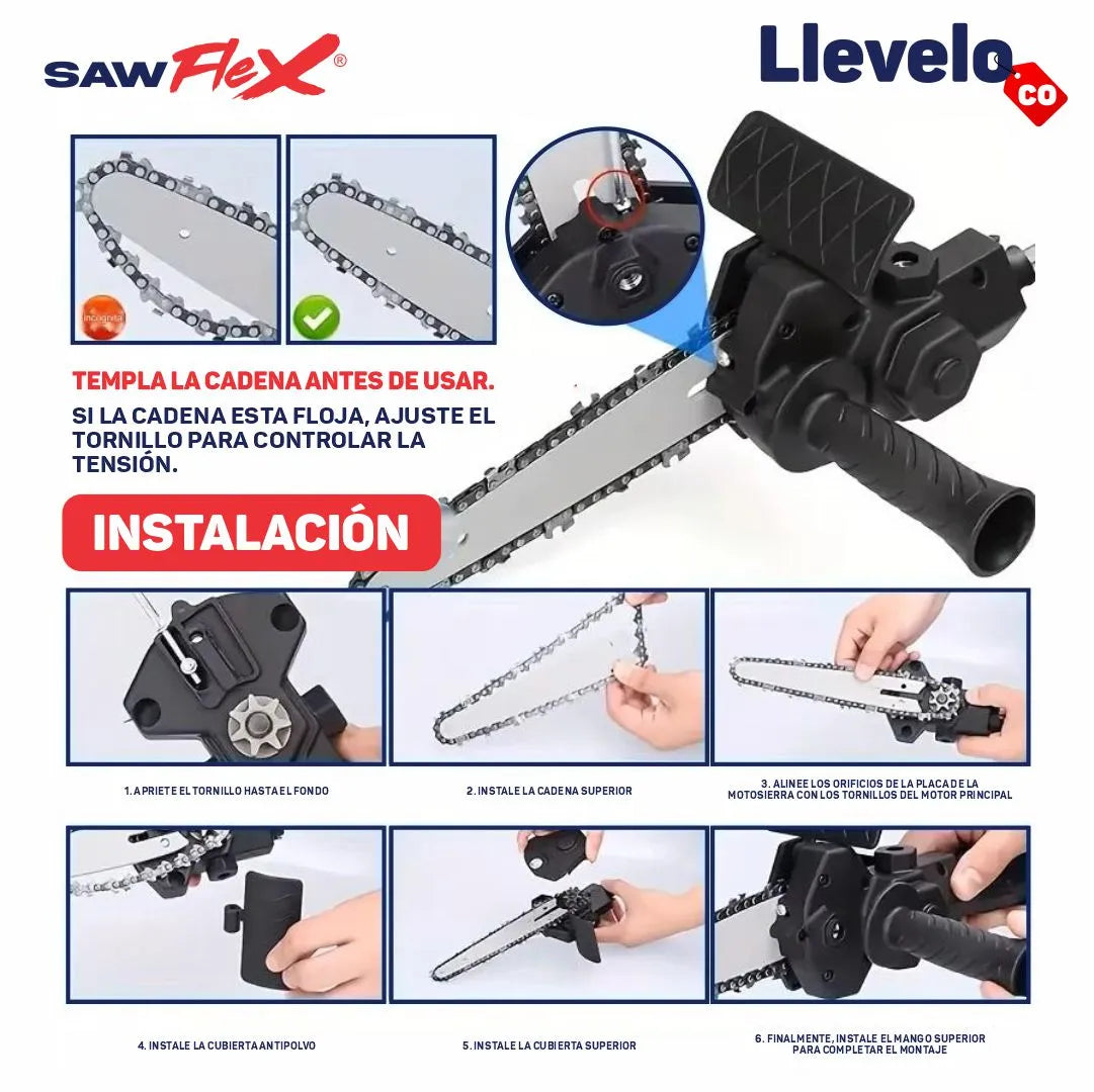 SawFlex® - Adaptador de Motosierra para Taladro