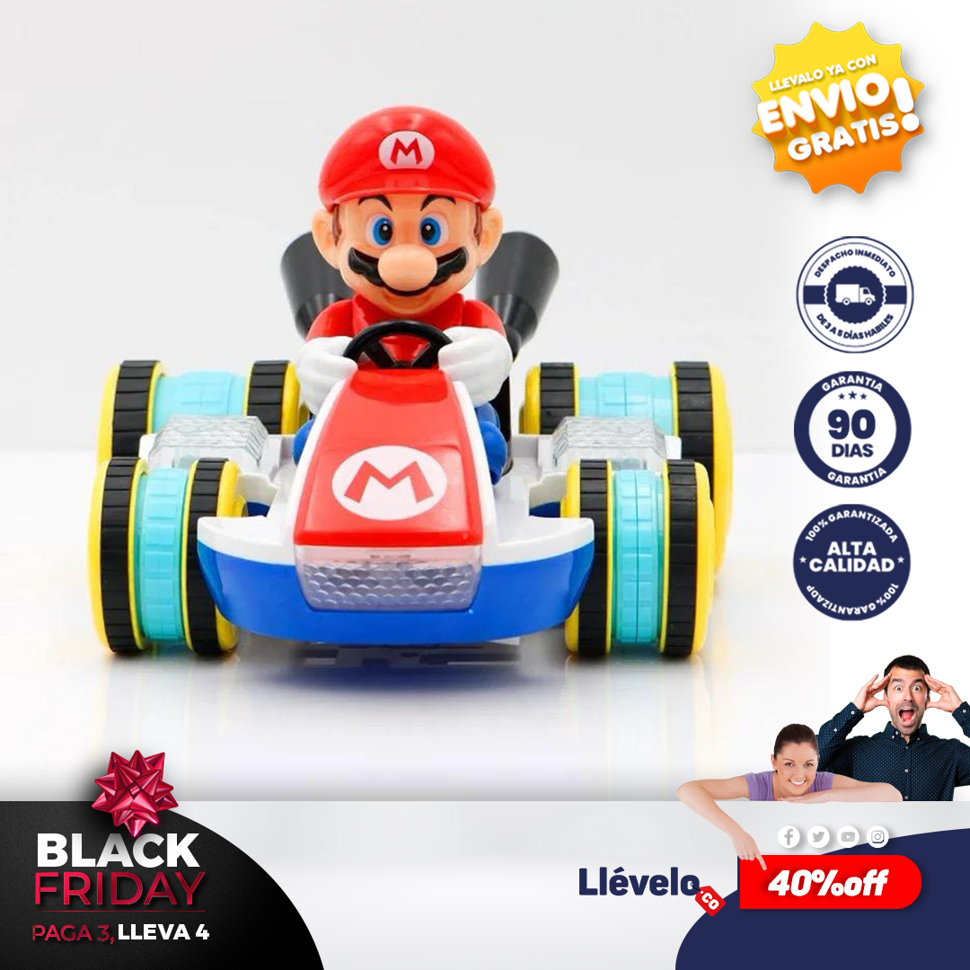 Mario kart® Super Mario Bros juguetes coche remoto