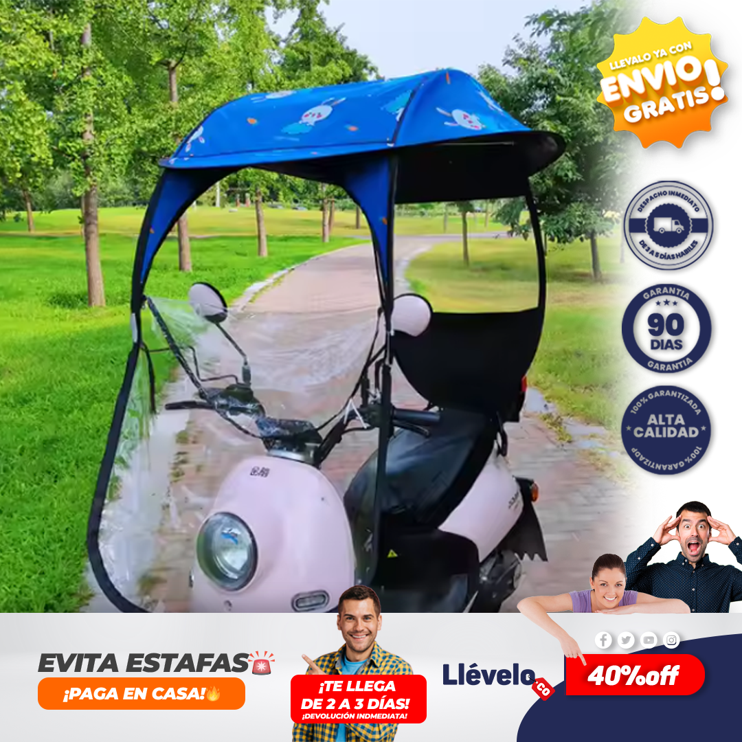 MotoSombrilla® Cubierta completa para bici y moto