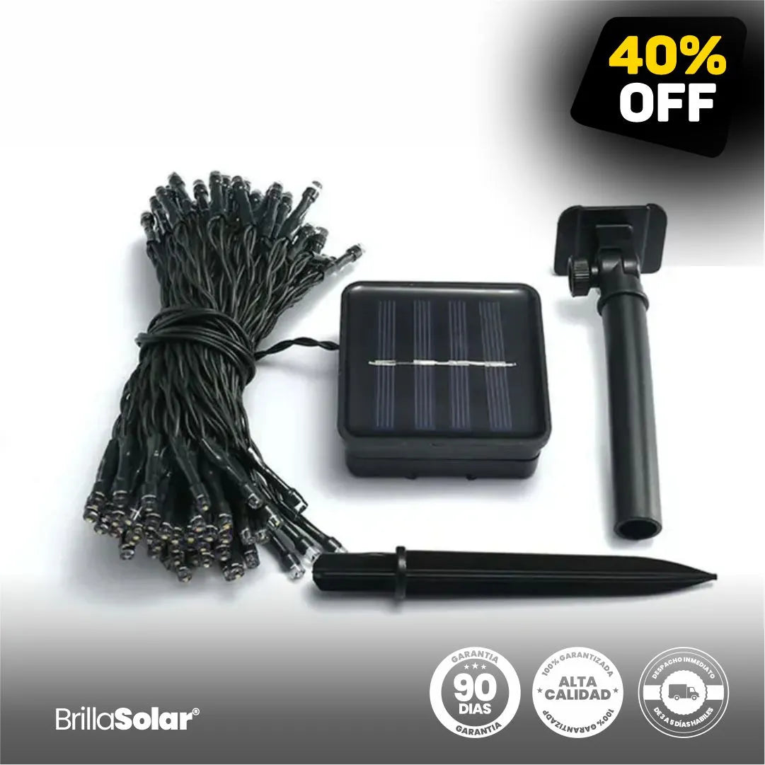 Luces Navideñas LED con Panel Solar - BrillaSolar® Original