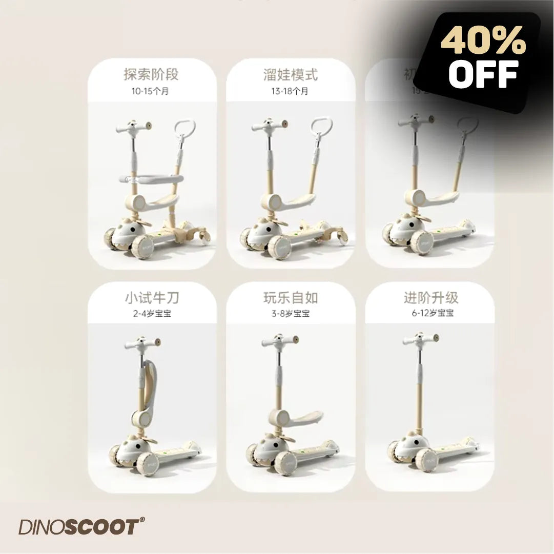 Scooter 3 en 1 para Niños - DinoScoot® Original