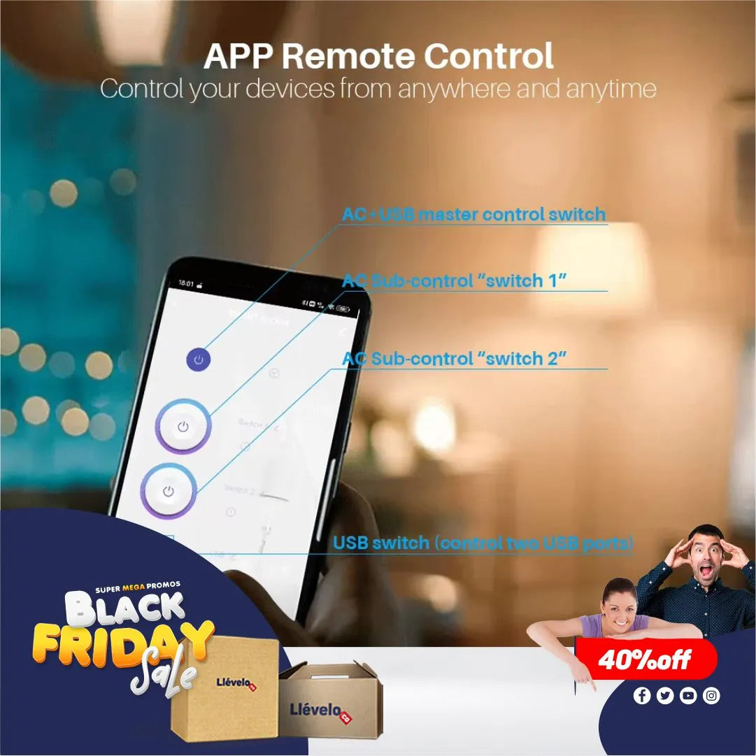 Toma Corriente Inteligente Compatible con el Celular - SmartSwitch® Original