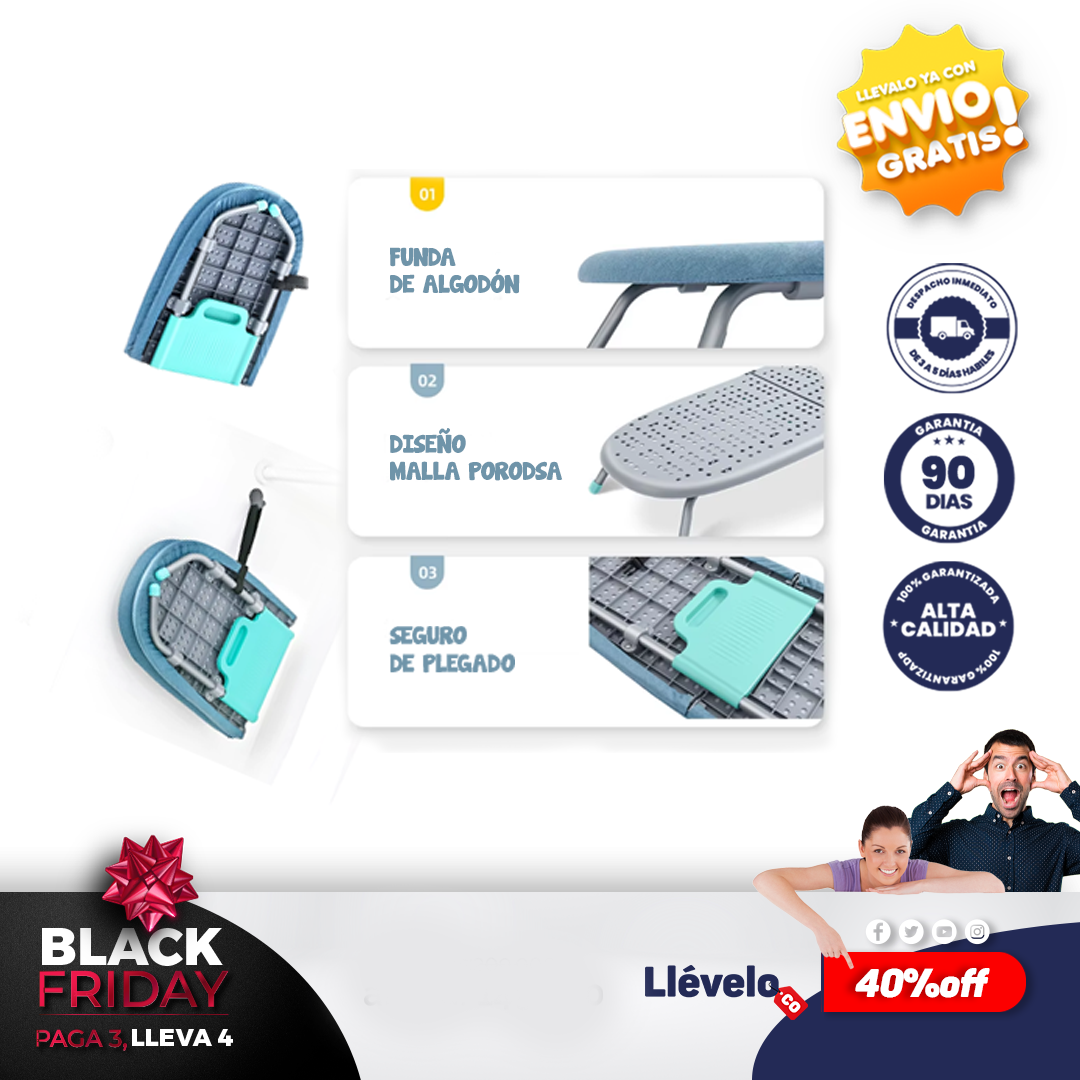 Planchi Express® Tabla de planchar portátil