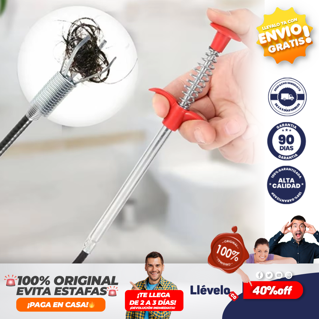 TuboTech® gancho de drenaje, removedor de obstrucciones