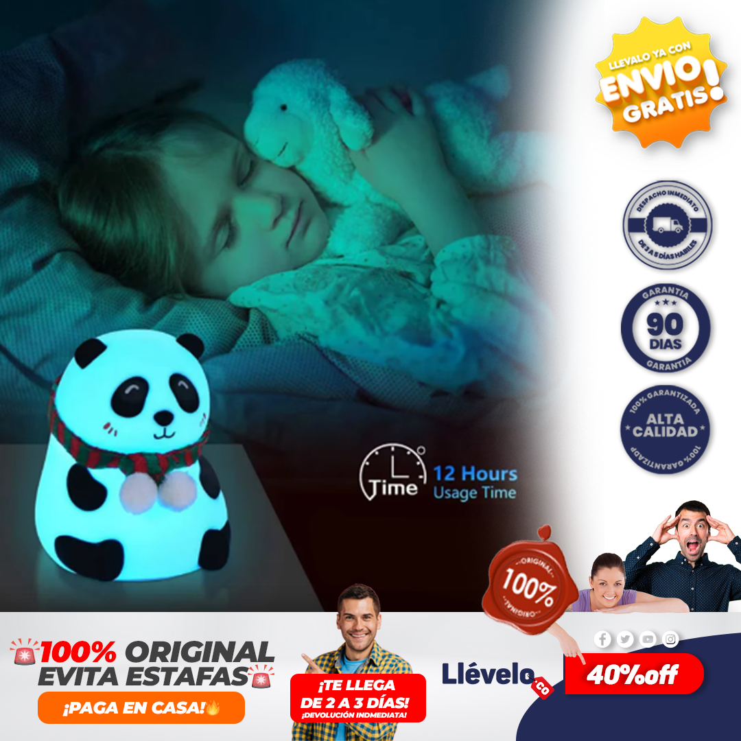 PandaLuz® Luz nocturna de silicona