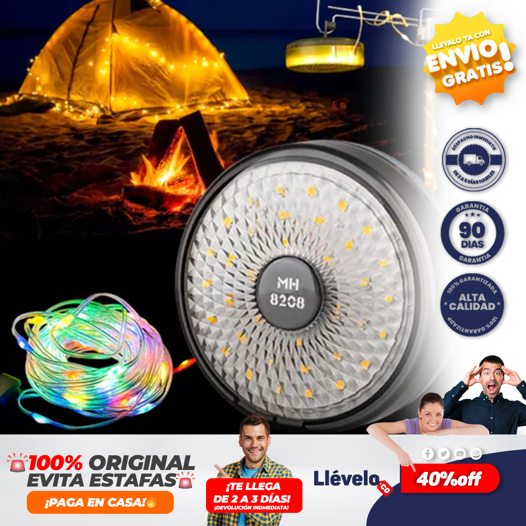 Luzify® Lámpara de Camping recargable 2 en 1