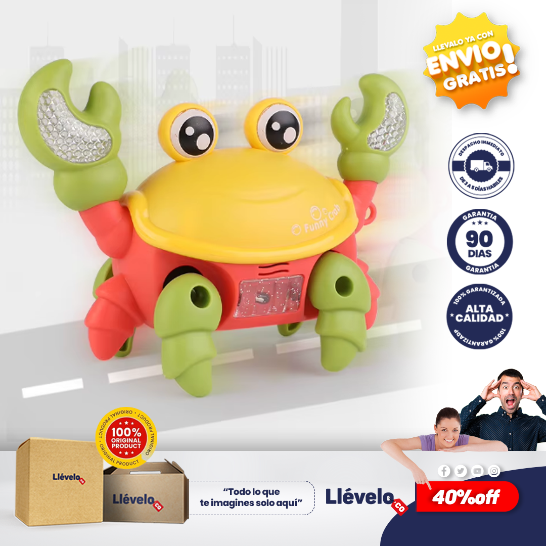 CangreRisa® Juguete De Cangrejo Interactivo Musica