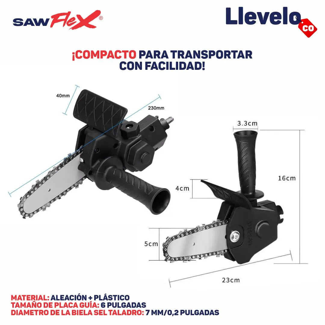SawFlex® - Adaptador de Motosierra para Taladro