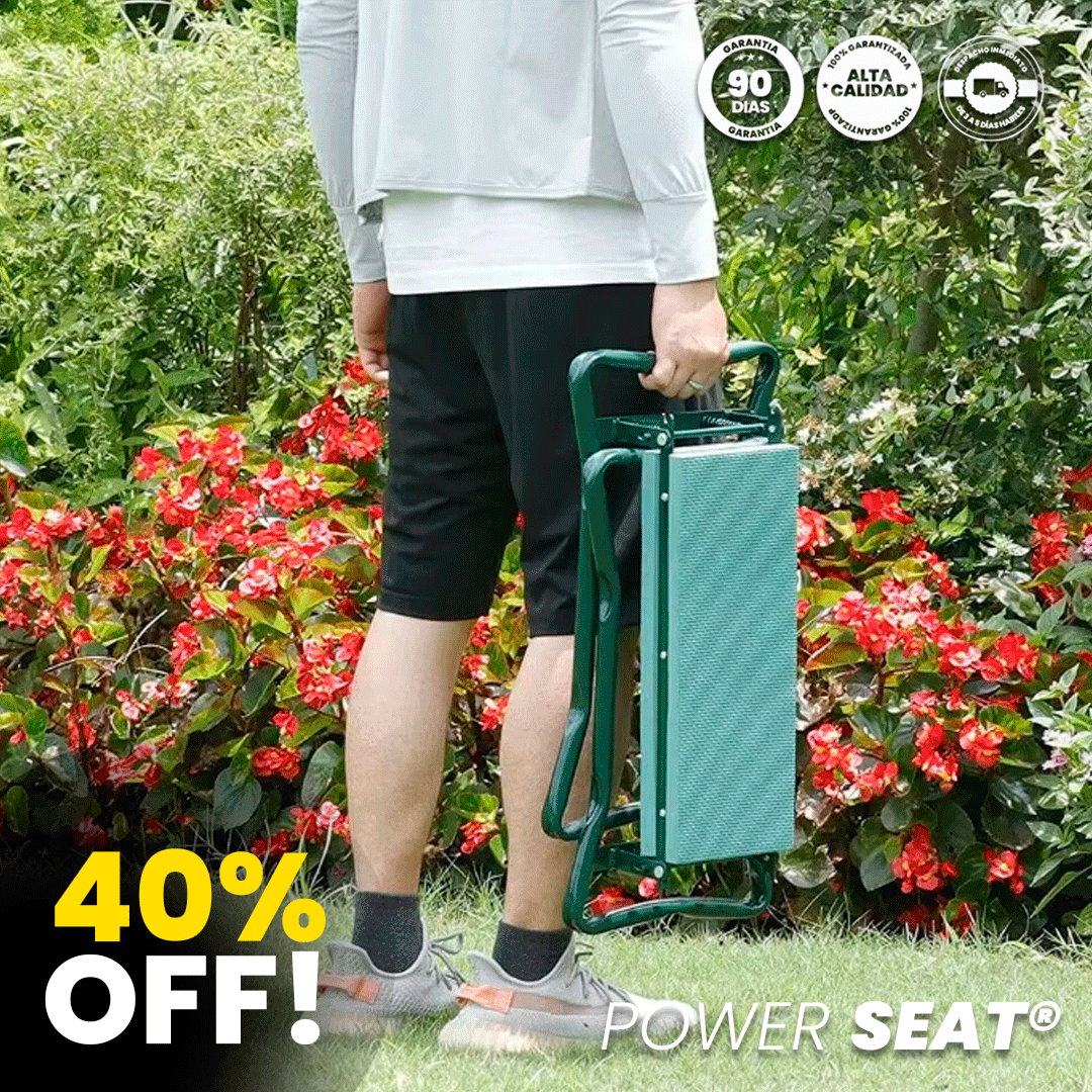 POWER SEAT® Rodillera de jardín plegable duradera, cojín suave portátil