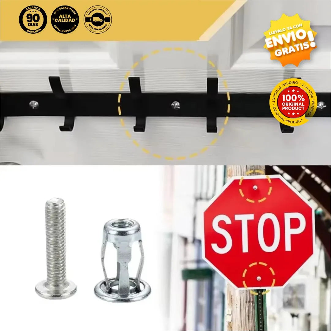 Chazo Expandible de Estrella x40 Unidades - AnchorFix® Original