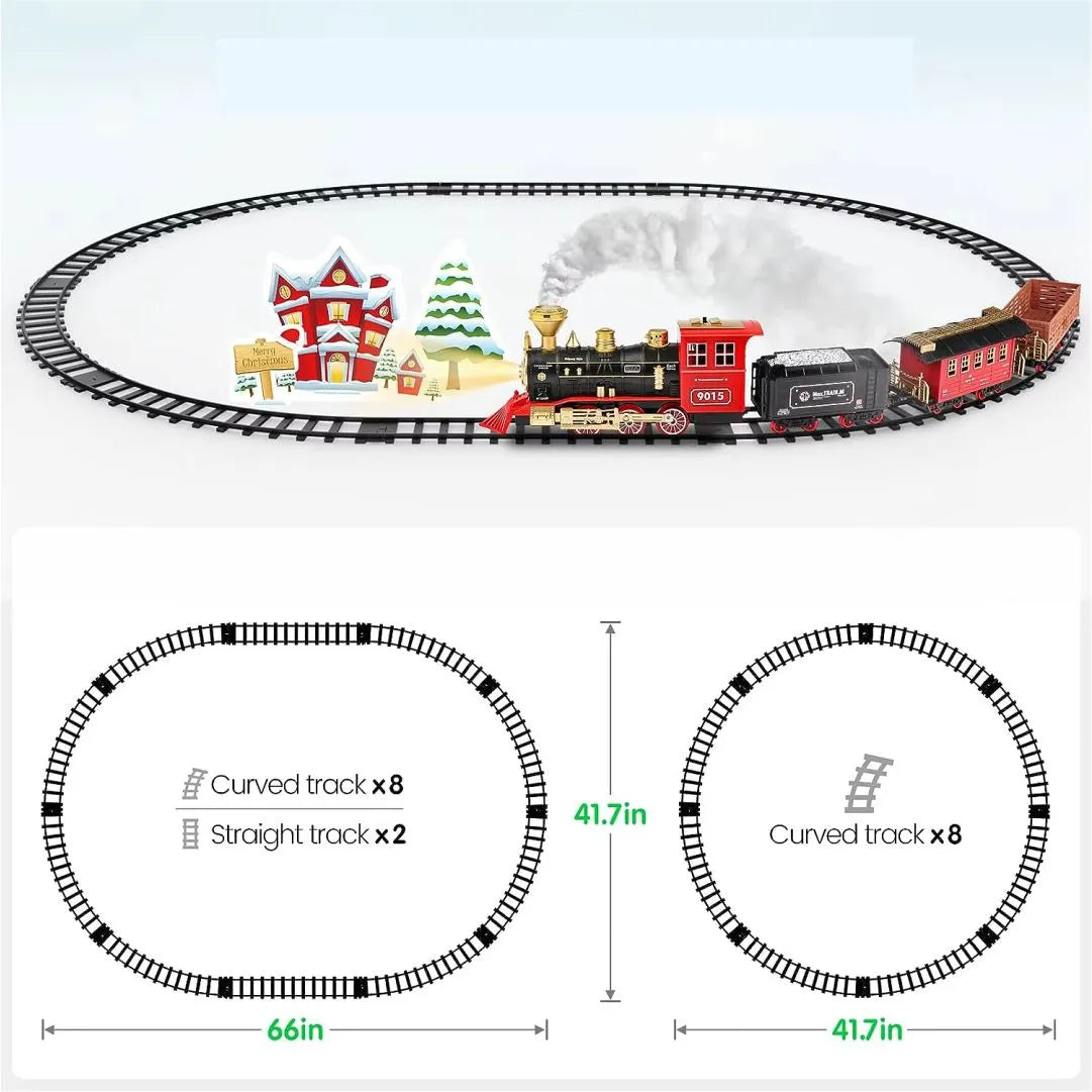 Tren Clásico de Juguete para Niños con Humo, Luz y Sonido - RoyalSteam® Original