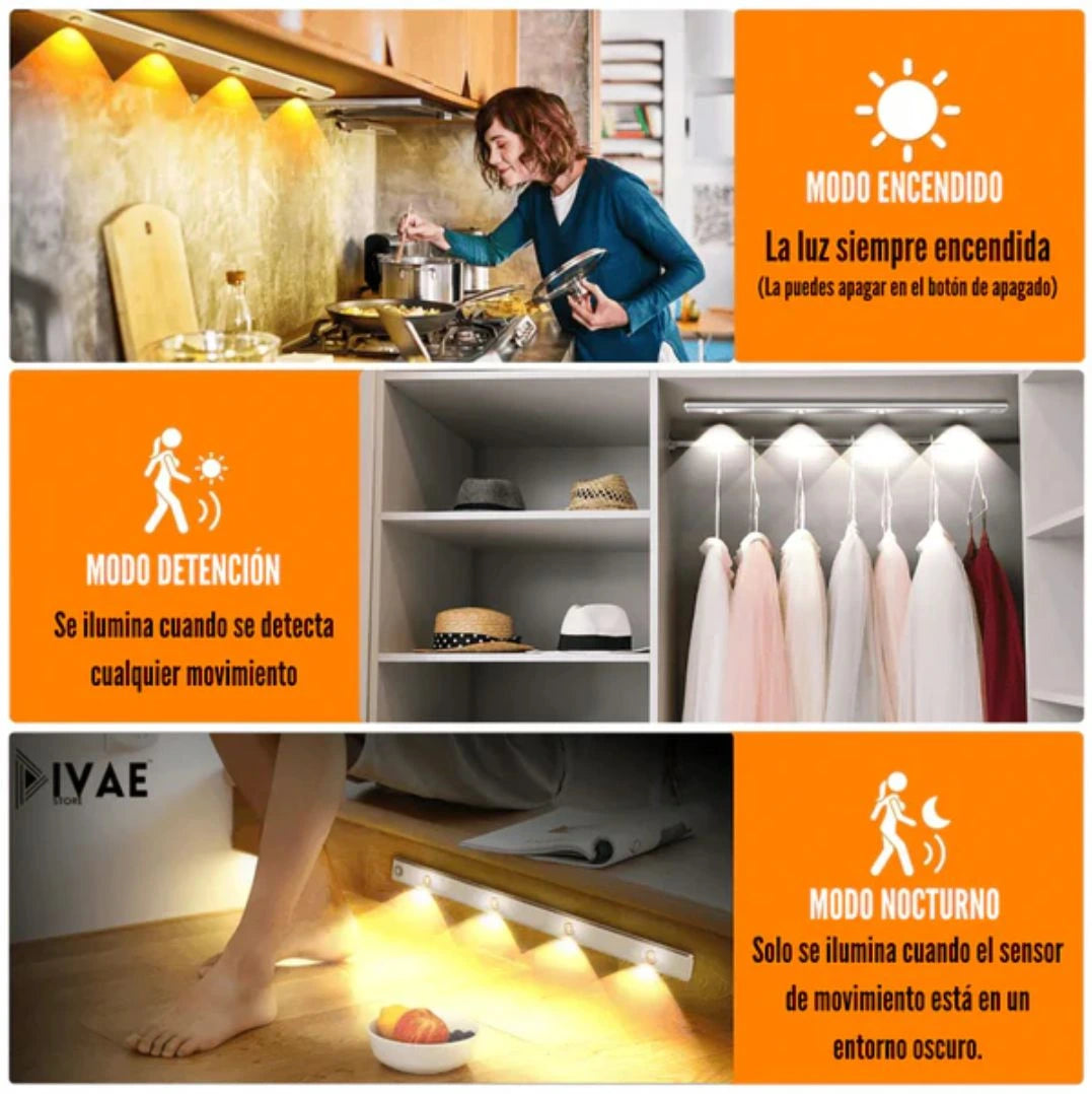 Barra LED de Lujo Recargable con Sensor de Movimiento - LumiMotion® Original