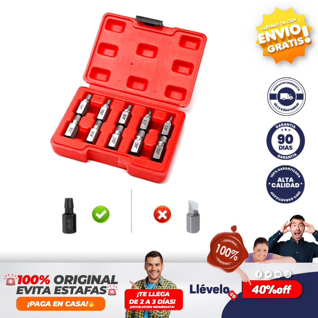 TorqueX® Kit Extractor De Tornillos
