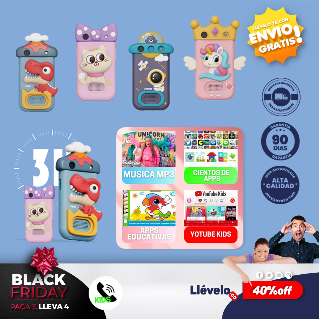 CelKids® Original- Celular con control parental para niños 🚨 UNICOS DISTRIBUIDORES EN COLOMBIA, Evita estafas con productos mas baratos!!