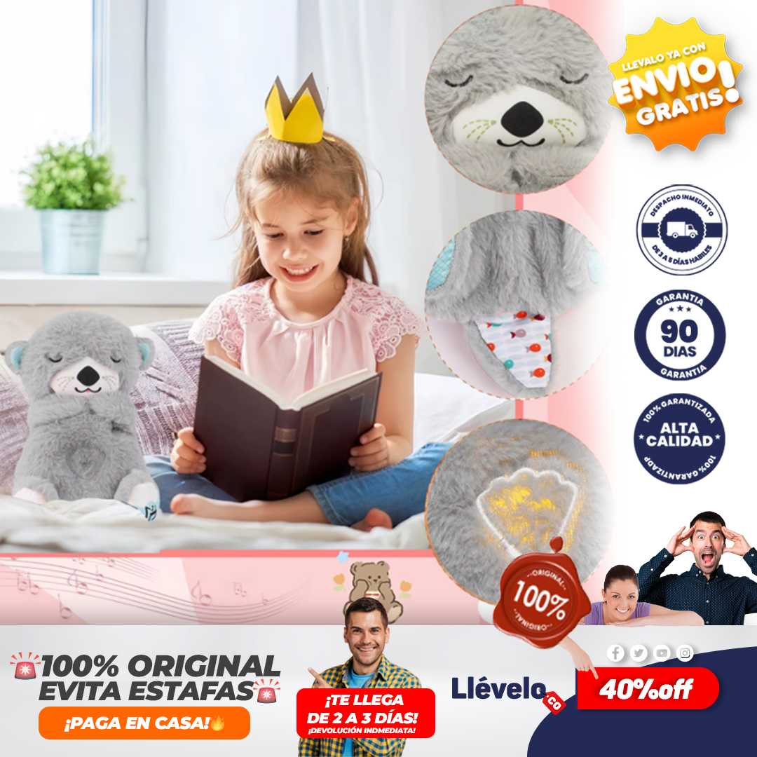 Dulce Abrazo® Combo Lampara de panda + Peluche de nutria