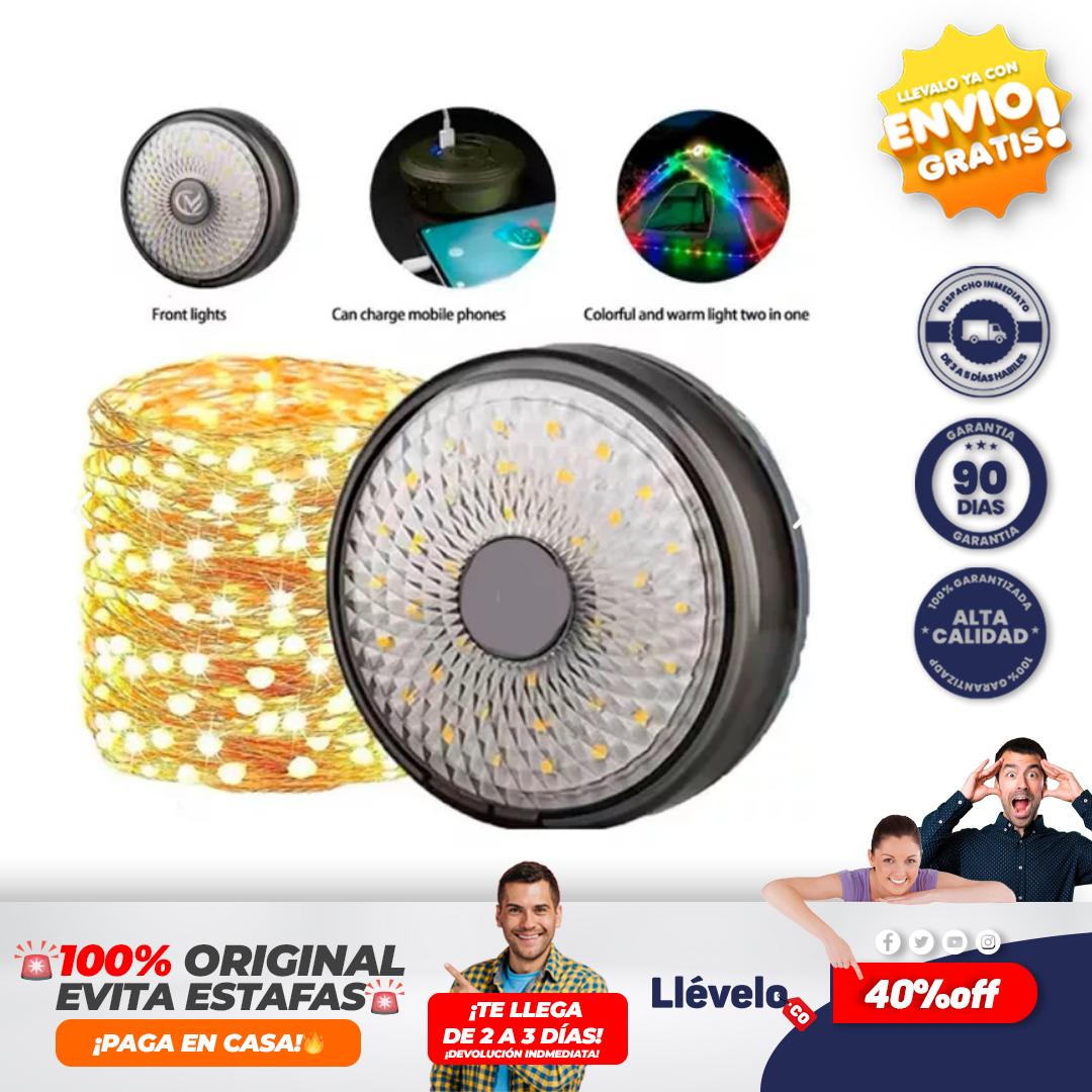 Luzify® Lámpara de Camping recargable 2 en 1