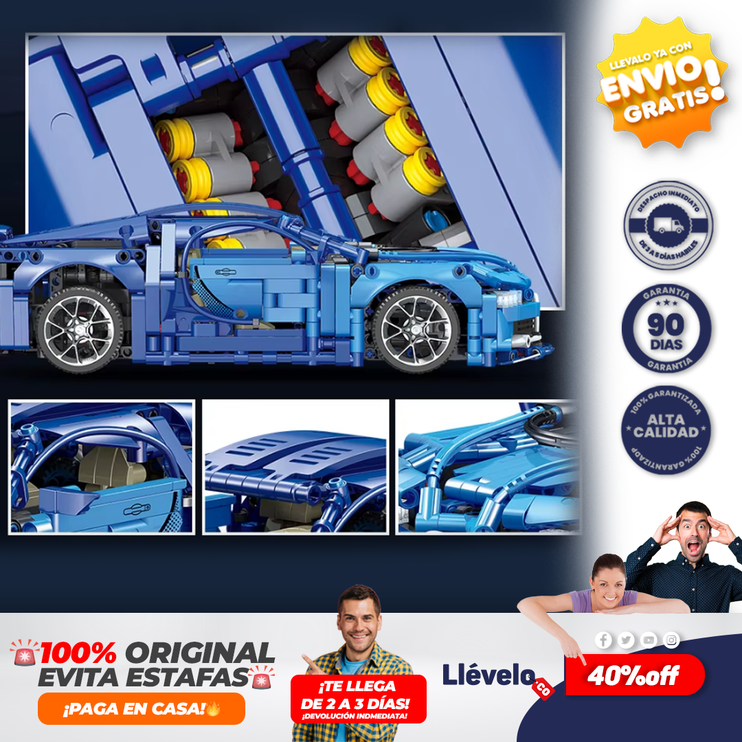 BugattiRacer® Bloques de construcción técnica Bugatti