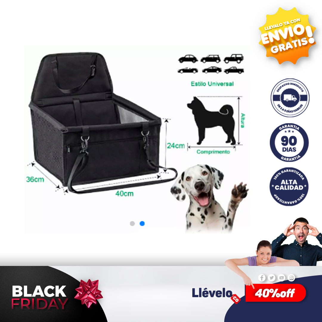 PetCorral® Asiento de coche para perros y gatos,