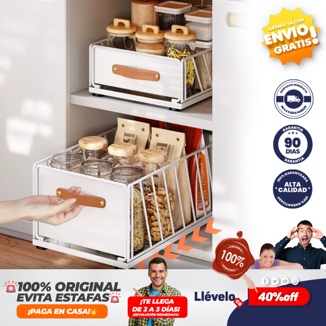 SlidePro® Cajón de cocina plegable,