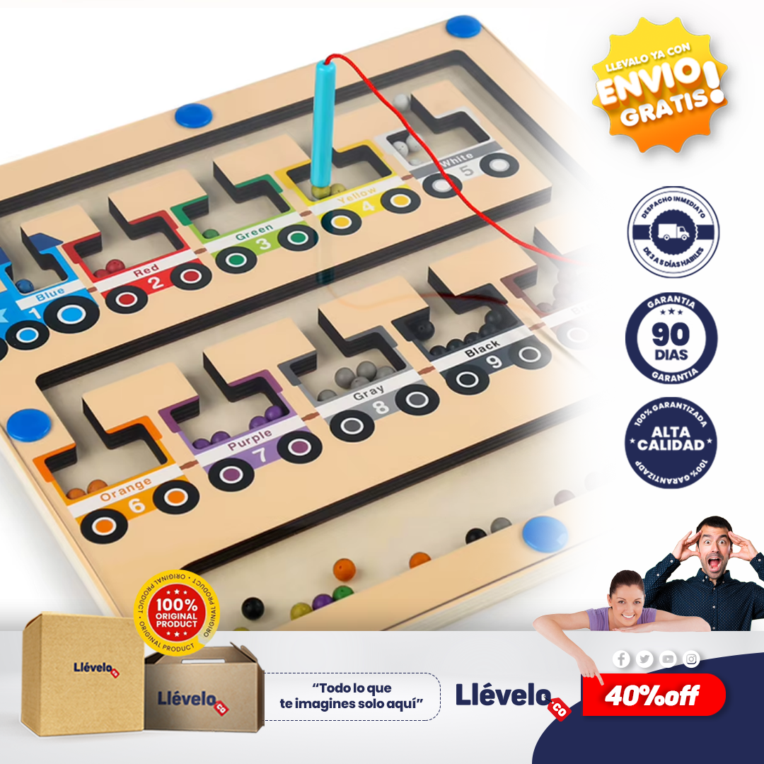 MagniTap® Juguetes de clasificación de bolas de acero, tablero educativo