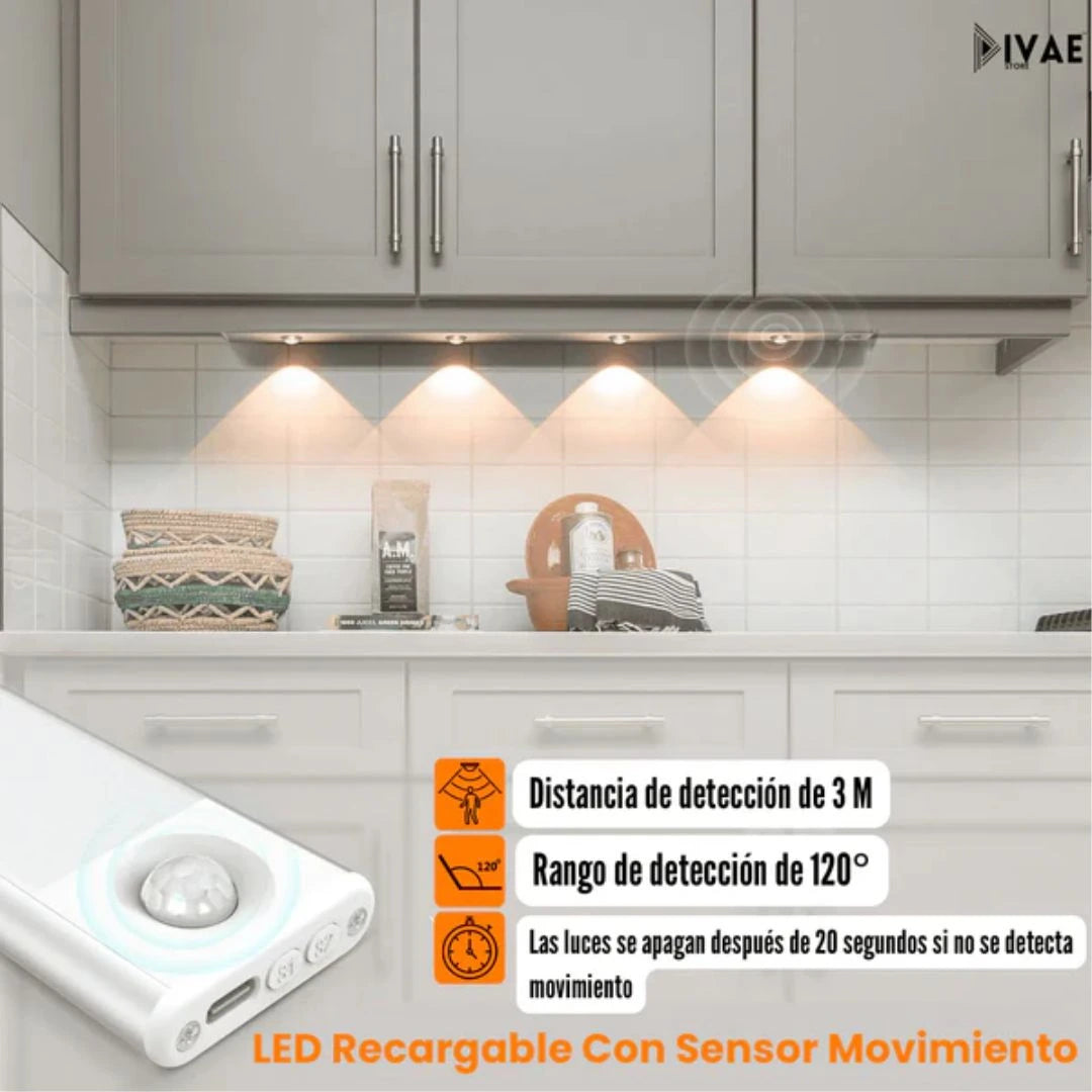 Barra LED de Lujo Recargable con Sensor de Movimiento - LumiMotion® Original