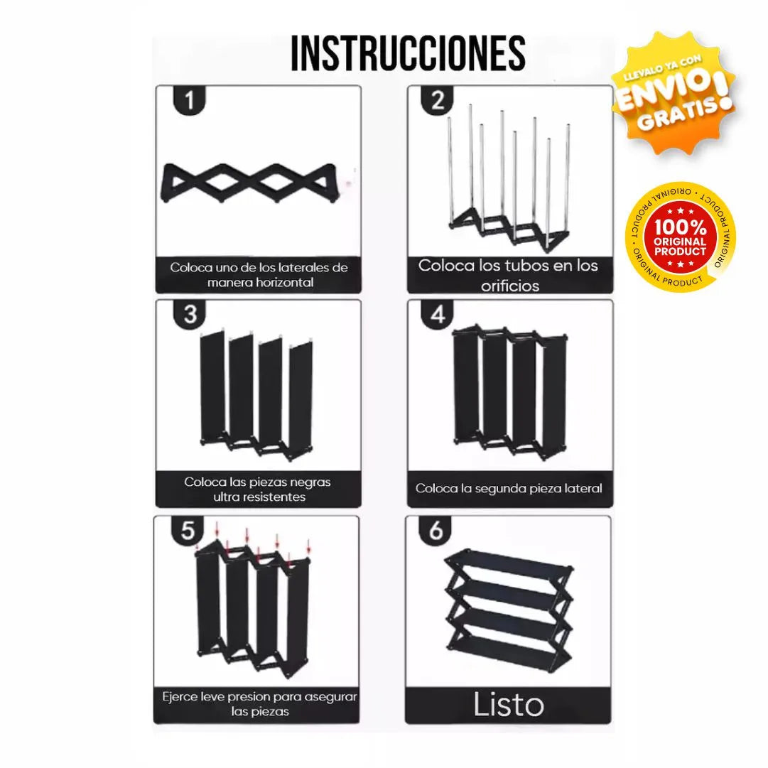 Zapatero Plegable de 5 Niveles - ZapateX® Original
