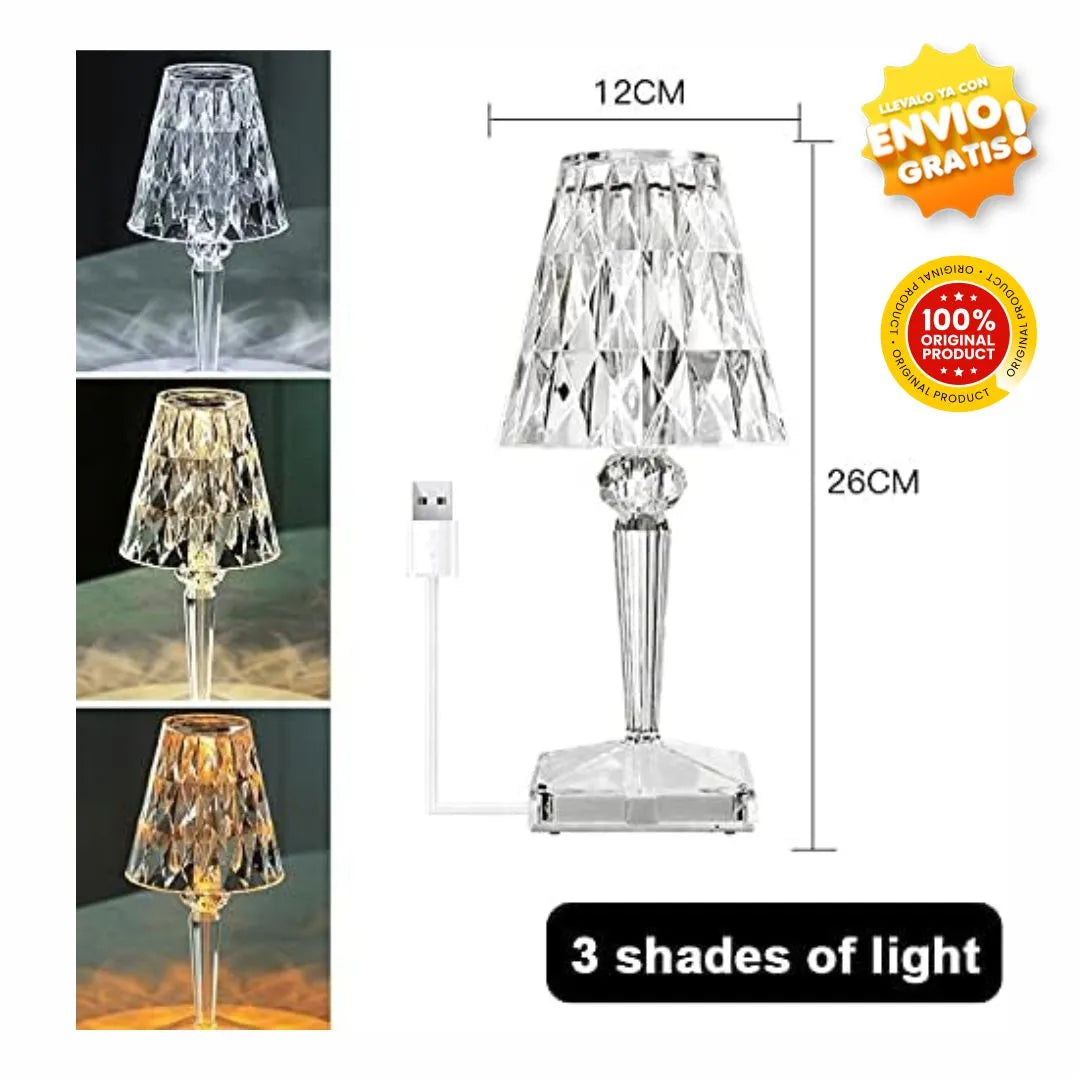 Lampara de Mesa de Cristal LED - LumiLux® Original