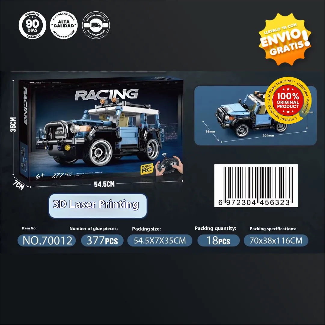 Carro Para Construir 377 Piezas Con Control Remoto - ConstruCar® Original