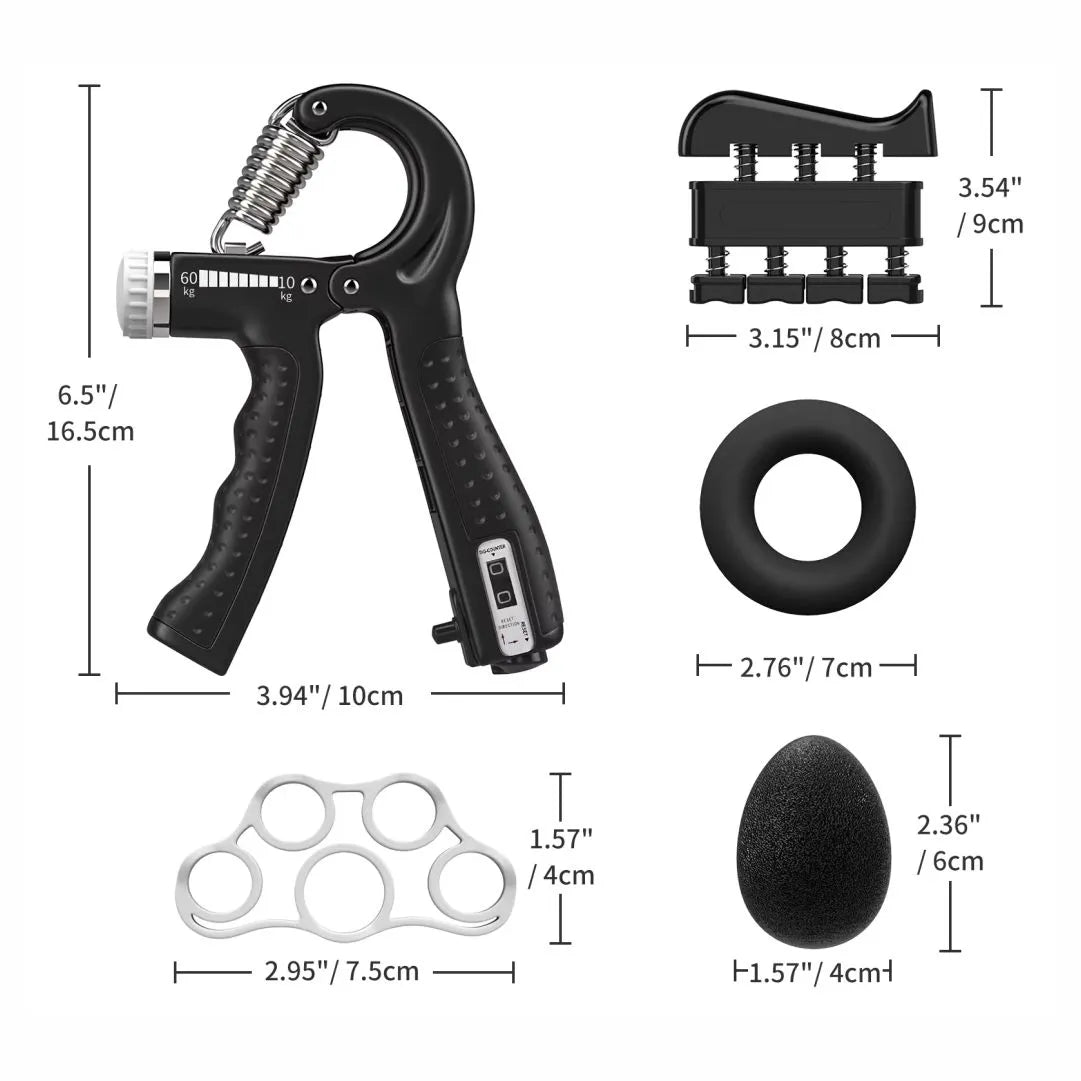 Set de Ejercicios para Manos 5 en 1 - Kit FuerzaMax® Original