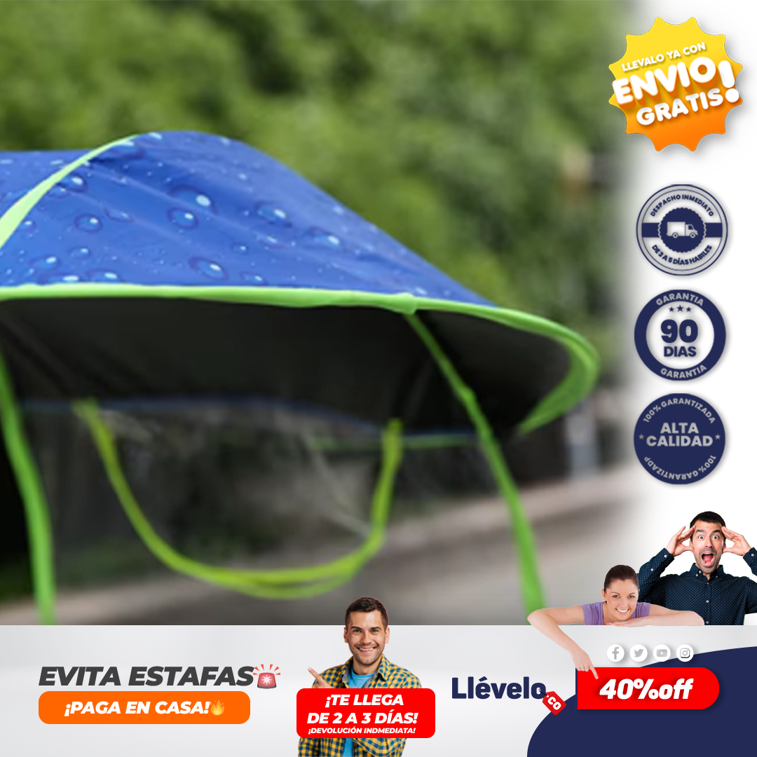 MotoSombrilla® Cubierta completa para bici y moto