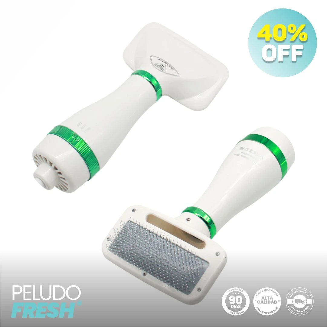 Peine Cepillo Secador 2 en 1 para Mascotas - PeludoFresh® Original