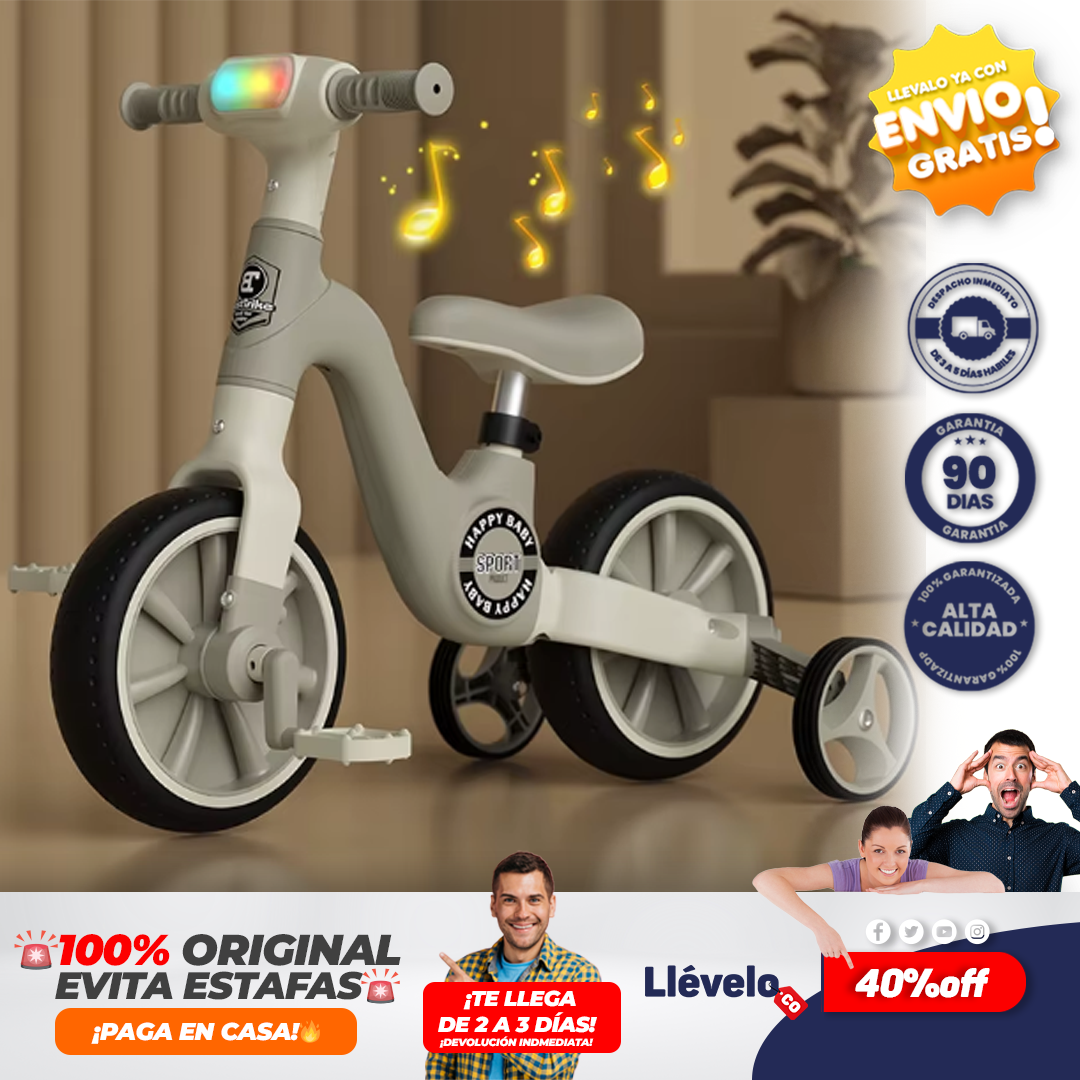 MOTO PLAY® triciclo de Pedal para niños y niñas