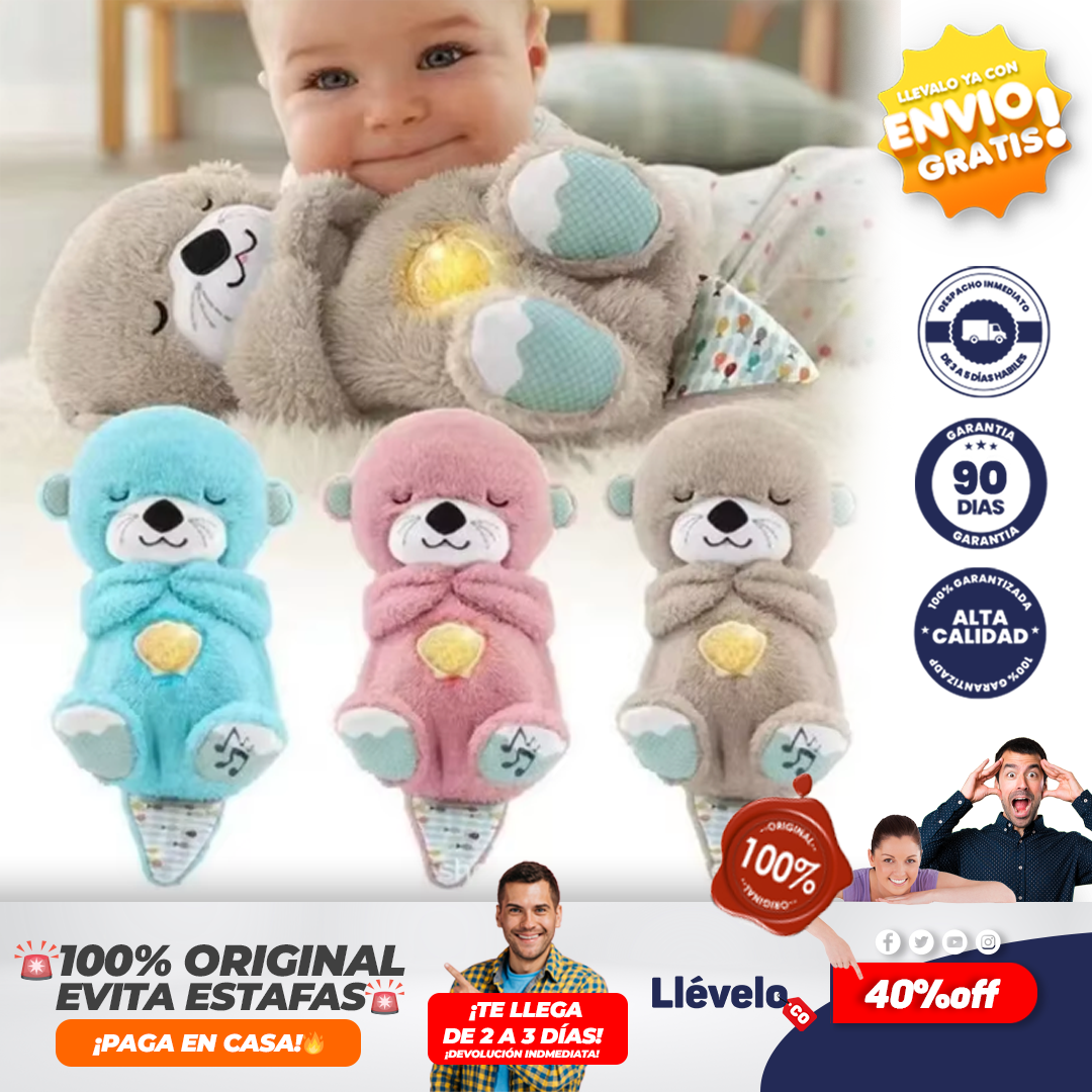 Dulce Abrazo® Combo Lampara de panda + Peluche de nutria