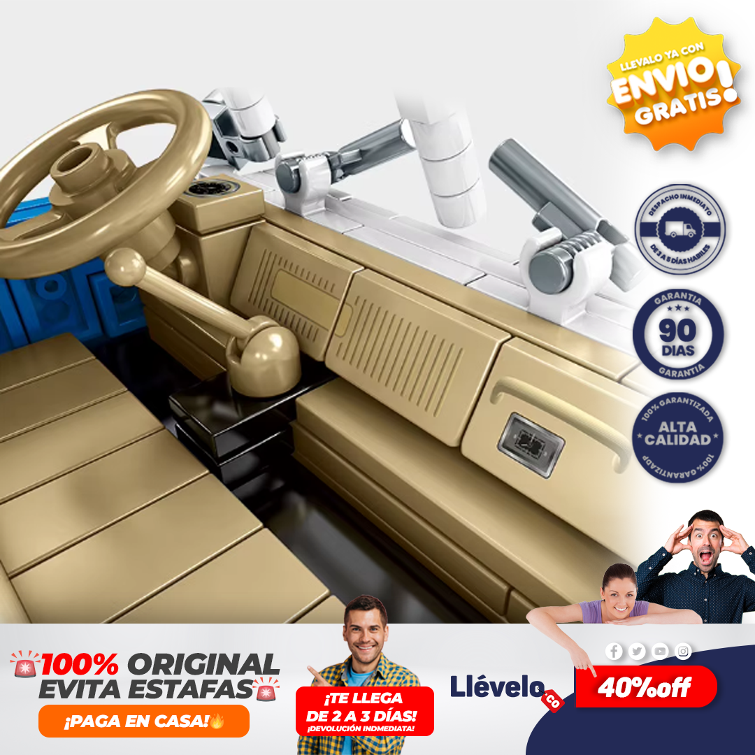 MiniCombi® juguete de ladrillos para armar autocaravana T1