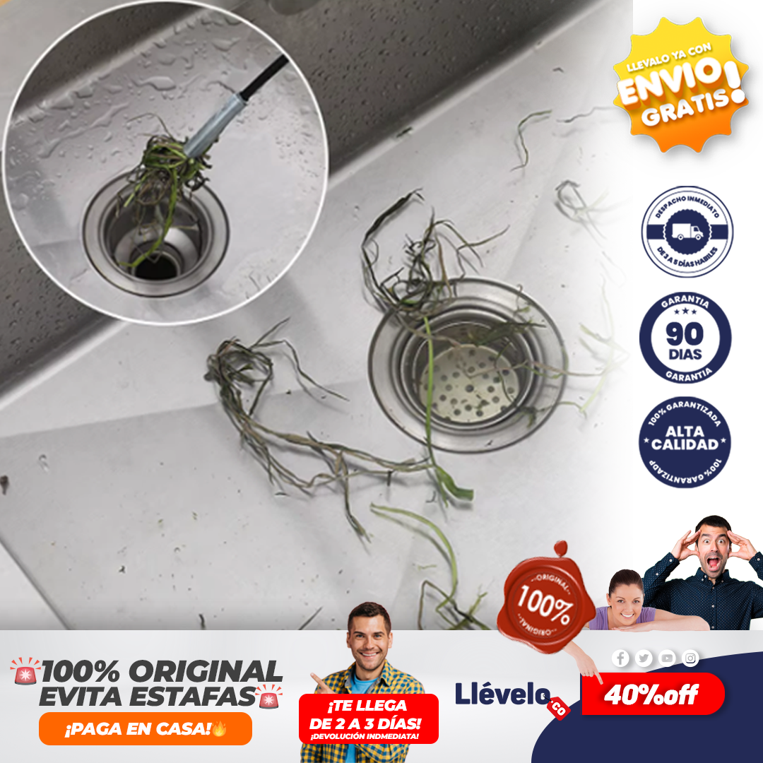 TuboTech® gancho de drenaje, removedor de obstrucciones