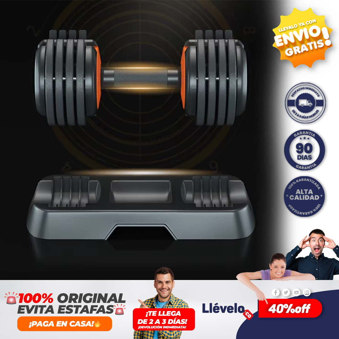 MaxForce® Mancuerna 10 Kg Fed Peso Ajustable