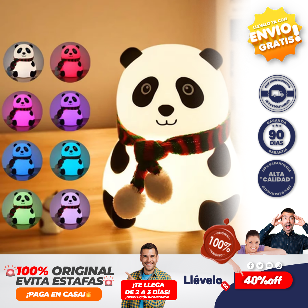 PandaLuz® Luz nocturna de silicona