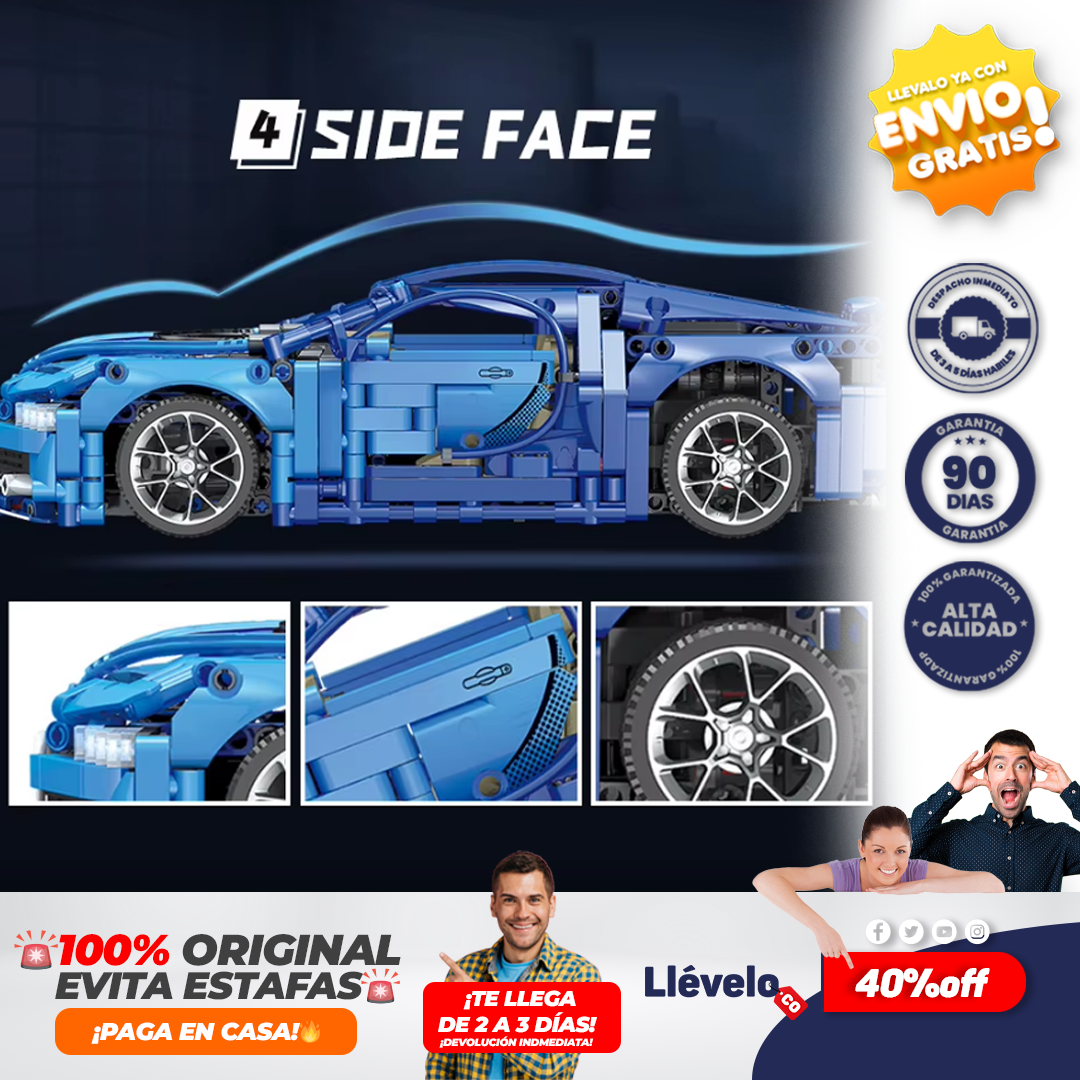 BugattiRacer® Bloques de construcción técnica Bugatti