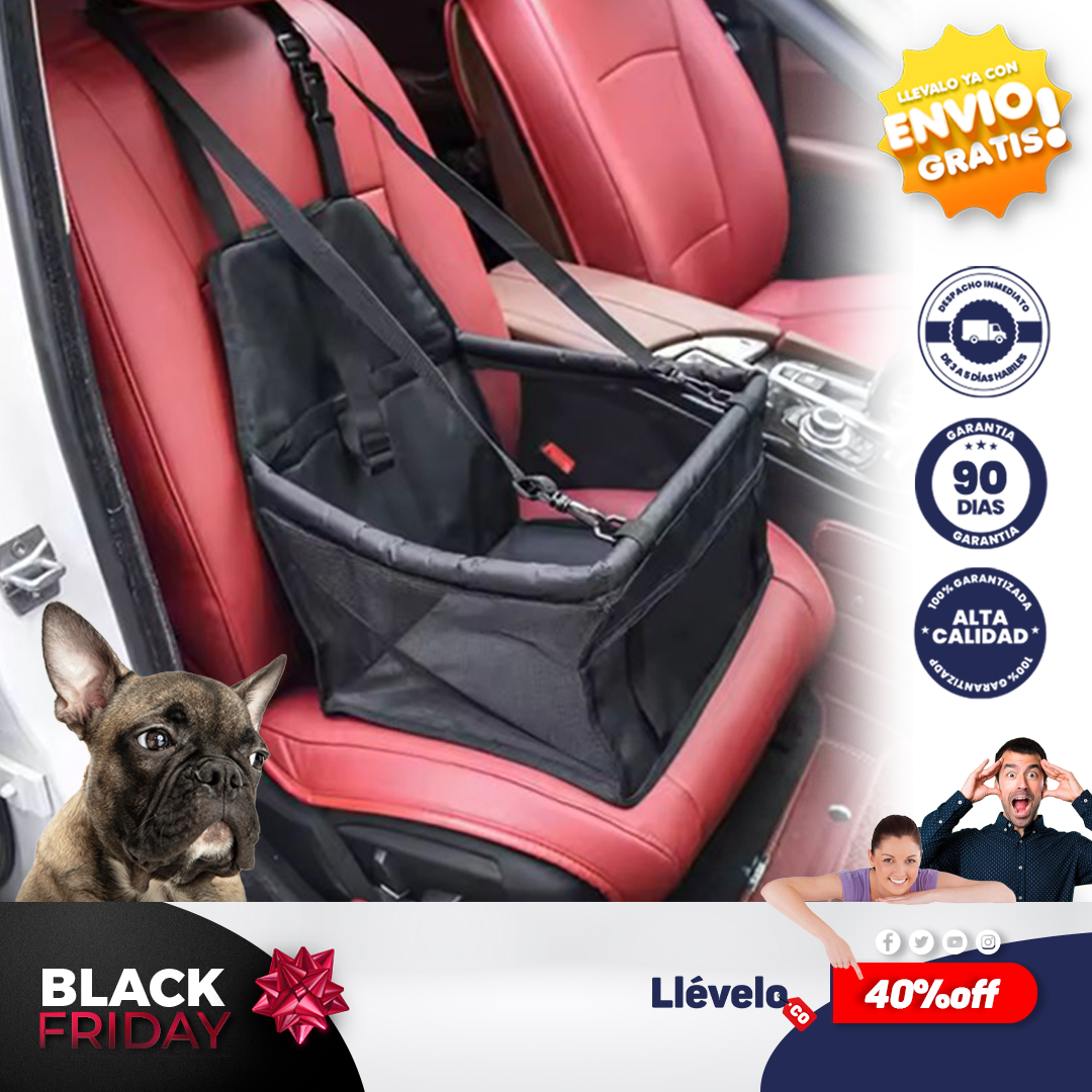 PetCorral® Asiento de coche para perros y gatos,