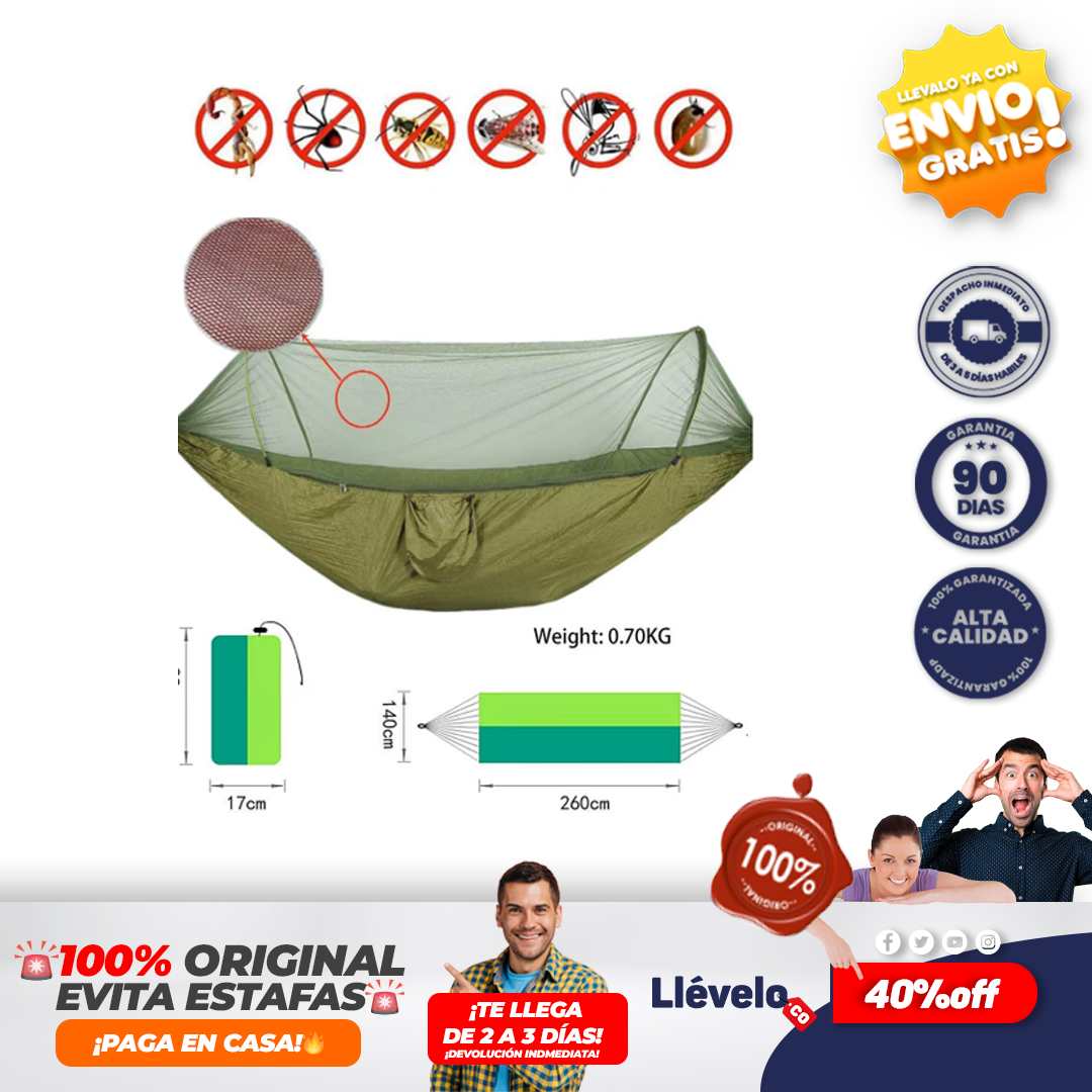 EscudoWild® HAMACA CON TOLDILLO